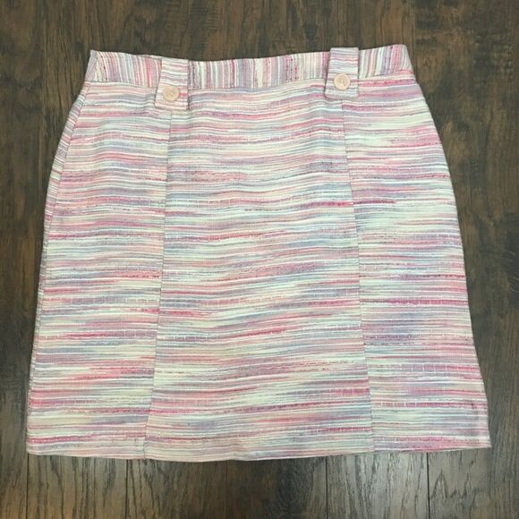Giorgio Fiorlini Pink Tweed Pencil Skirt. 16 - Picture 1 of 8